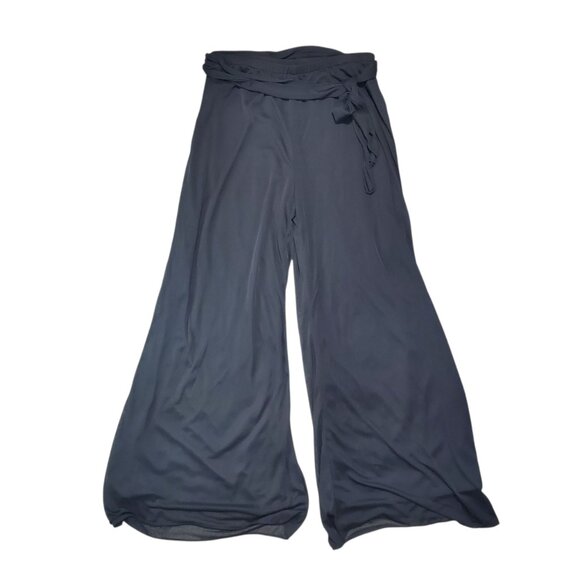 MSK Wide Leg Layered High Waist Belted Pull On Casual Office Pants - L - Picture 2 of 7